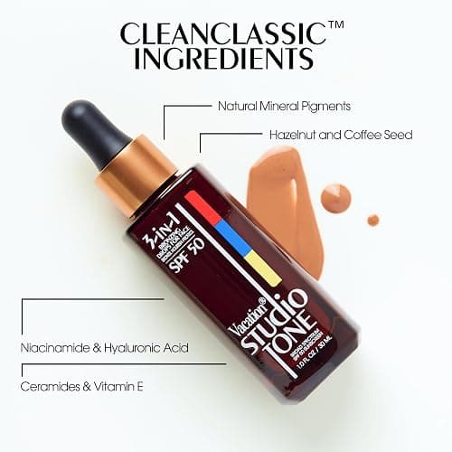 Vacation Studio Tone SPF 50 Sunscreen Bronzing Drops For Face, Sunkissed Skin Bronzer, Makeup-Friendly Tan Drops, Non-Comedogenic, Broad Spectrum Sun Block, Vegan & Cruelty-Free, 1 Fl. Oz. thumbnail 6