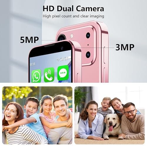 CoolBuBu Mini Phone,Mini Smartphone with 3.0" HD Touch Screen,World's Smallest Unlocked Android Compact Mobile Phone for Kids Cell Phone App Download WiFi GPS Face lD 2GB+16GB (Black) | MINI PHONE thumbnail 6
