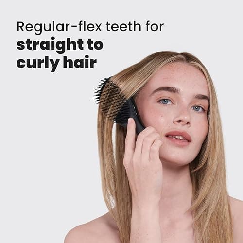 Tangle Teezer Ultimate Detangler Brush for Wet & Dry Hair, Eliminates Knots & Reduces Breakage for All Hair Types, Liquorice Black thumbnail 5