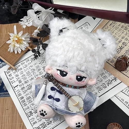 niannyyhouse 20cm Doll Clothes Coat Vest Accessories Hanbok Sets 8in Plush Doll Dress Up (Black) thumbnail 5