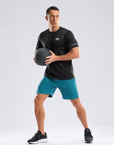 Men's UPF 50+ Sun Protection Dry Fit Workout T-Shirts Rash Guard Swim Shirts Moisture Wicking Tee for Athletic, Beach, Hiking thumbnail 6