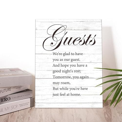 Be Our Guest Wall Decor,Guest Room Decor,Guests We're Glad to Have You as Our Guest Canvas Poster Print for Guest Room Bedroom Wall Decor W664 thumbnail 4