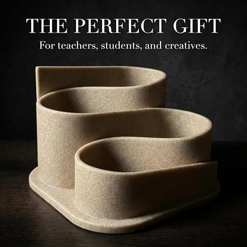 OAKOA Aesthetic Desk Organizer - Modern Desk Accessories - Boho Pen Holder | Beige Aesthetic Desk Accessories - Modern Cute Desk Organizer - Neutral Boho Desk Accessories - Desk Essentials for Women thumbnail 7