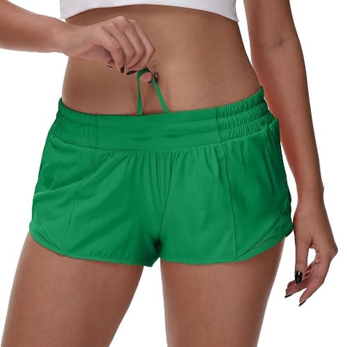 MCEDAR Women's Running Shorts Low Waisted 2.5"，Lightweight Active Workout Quick Dry Gym Athletic Sports Shorts Zip Pocket thumbnail 5