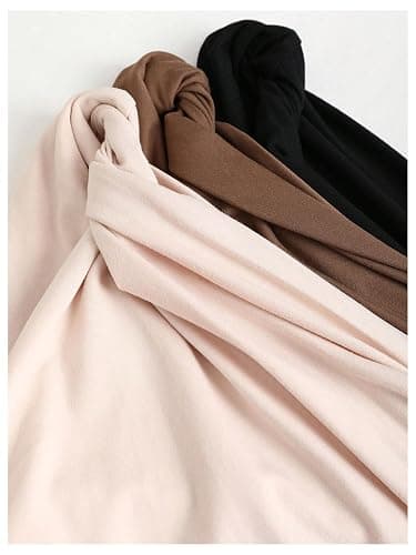Milumia Women's 3 Pack One Shoulder Twisted Tank Top Asymmetrical Ruched Casual Tops thumbnail 5
