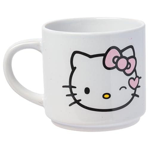 Silver Buffalo Sanrio Hello Kitty Faces and Hearts 4pc Ceramic Mug Stack Set, 10 Ounces thumbnail 12