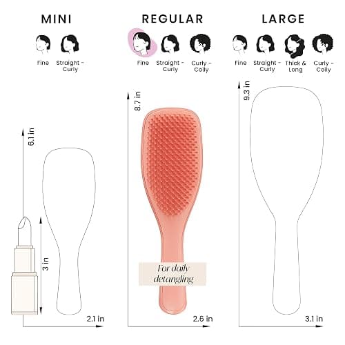 Tangle Teezer Fine & Fragile Ultimate Detangler Brush, Dry & Wet Hair Brush to Detangle & Reduce Breakage, Amazon Exclusive Sweet Cinnamon thumbnail 7