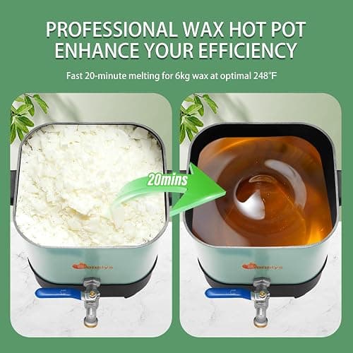 Electric Wax Melter Pot for Candle&Soap Making-Large 7Qts Capacity, Digital Temperature Panel with Spout, Non-Stick, V Bottom for Easy Pour&Clean thumbnail 5