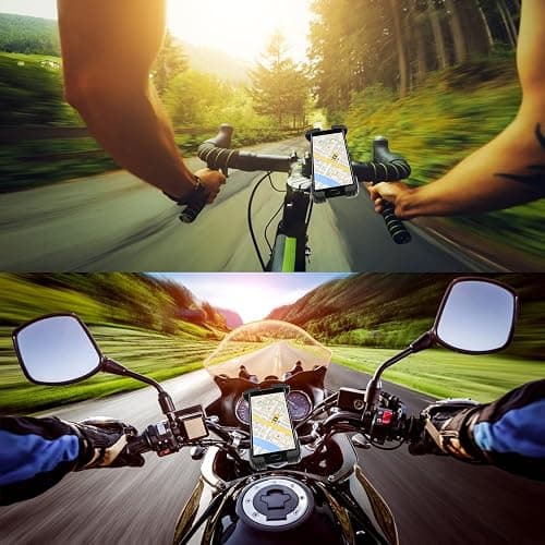 Marspeeder Bike Motorcycle Phone Mount,[Super Stable Metal] Bike Motorcycle Phone Holder with Security Lock, Bicycle Phone Mount with Soft Cushion & Adjustable Clip Compatible with 4.7''-6.8'' Phone thumbnail 8