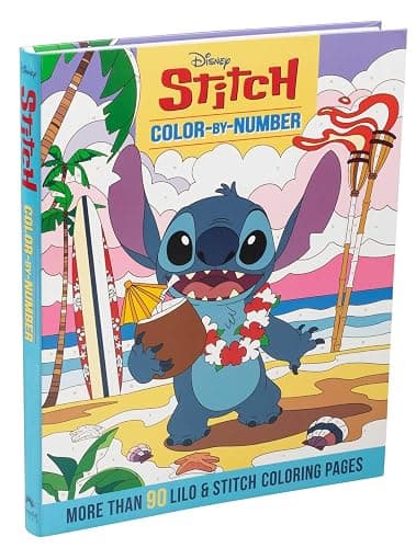 Disney Stitch Color-By-Number - Coloring Book for Teens and Adults, Officially Licensed thumbnail 2