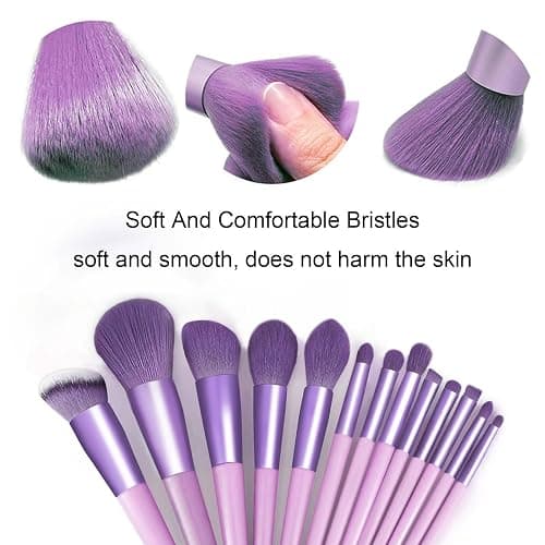 Koccido Makeup Brushes 22 Pcs Makeup Kit,Foundation Brush Eyeshadow Brush Make up Brushes Set (Purple, 22 Piece Set Large) thumbnail 2