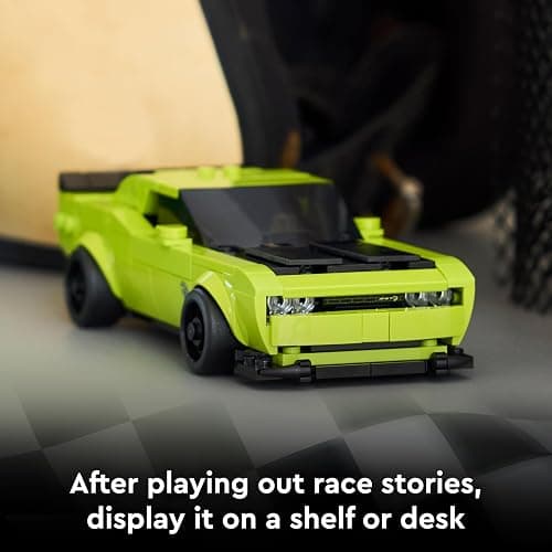LEGO Speed Champions Dodge Challenger SRT Hellcat Sports Car Toy - Car Model Kit with a Driver Minifigure - Birthday Gift for 9+ Year Old Boys - 77237 thumbnail 7