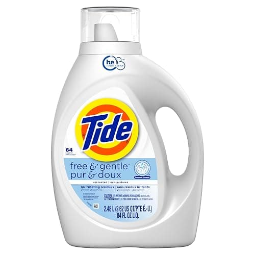 Tide Free & Gentle Liquid Laundry Detergent, 64 Loads, 84 fl oz, Tide Laundry Detergent, Clean Laundry Detergent thumbnail 11