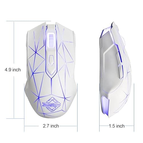 FIRSTBLOOD ONLY GAME. AJ52 Watcher RGB Gaming Mouse, Programmable 7 Buttons, Ergonomic LED Backlit USB Gamer Mice Computer Laptop PC, for Windows Mac Linux OS, Star White - Star White thumbnail 4