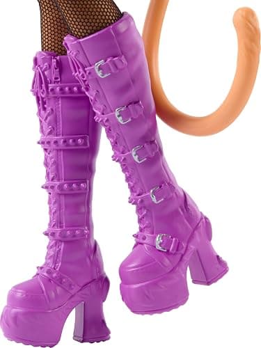 Monster High Journal des Horreurs Poupée Toralei et Accessoires sur Le thème du Club de Musique des Monstres, avec Blouson Universitaire, Album de, Guitare et Microphone, HXW32 thumbnail 5
