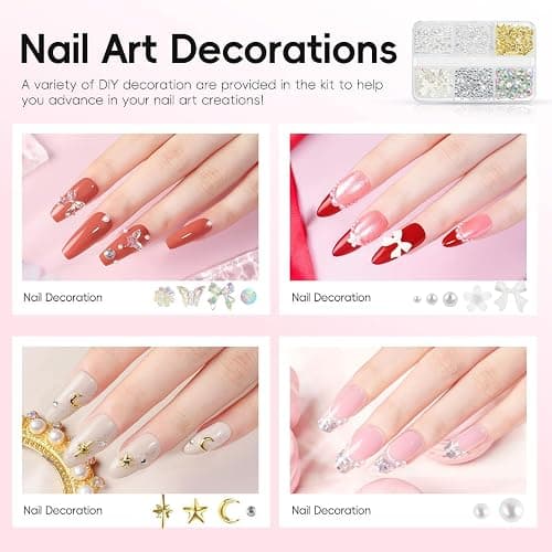 PEACECOLOR Gel Nägel Set mit Lampe, 22 Farben UV Nagellack Set mit Elektrische Nagelfräser für Gel Nagelset Starterset Base und Top Coat Nägel Selber Machen Nagelstudio Set thumbnail 7