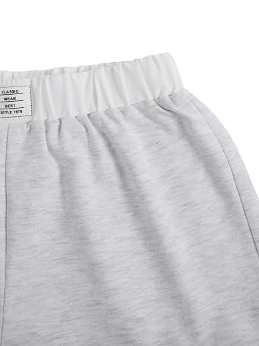 SOLY HUX Girl's Cute Sweat Shorts Casual Summer Bottoms with Pocket | Elastic Waisted, Baggy, Wide Leg, Athletic Shorts, Preppy thumbnail 5