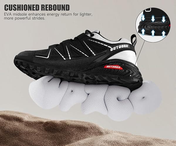 KEFUWU Trail Running Shoes Men Lightweight Non-Slip Walking Hiking Sneakers Men Outdoor Running Shoes thumbnail 3