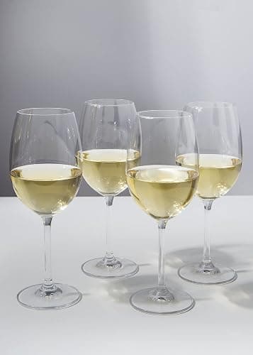 MIKASA Julie Luxury Lead-Free Crystal White Wine Glasses, 470 ml, Clear, Set of 4 - Julie - White Wine Glasses thumbnail 4
