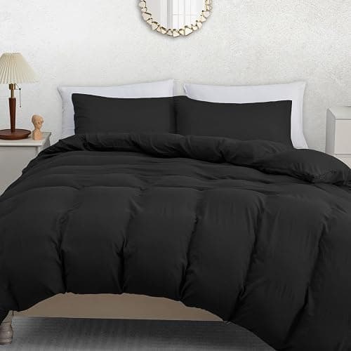Pamposh Double Duvet Set - Pre-Washed Microfibre Bedding Set for Added Softness & Comfort - Lightweight Premium Quilt Cover Set for All Seasons With Zipper Closure - Image 1