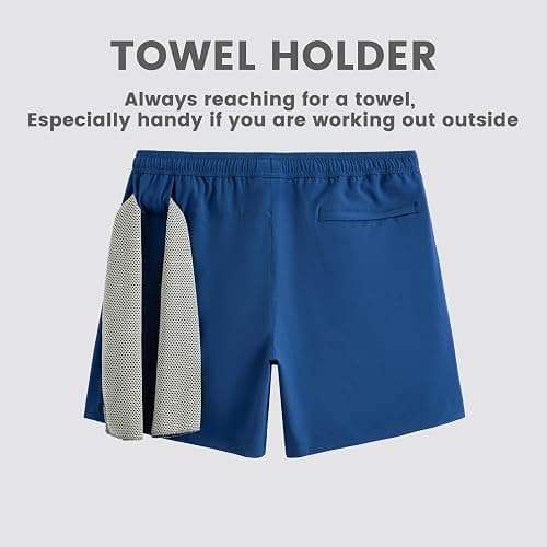 maamgic Gym Shorts for Men 7 inch Inseam with Liner Stretch 2 in 1 Workout Shorts Men Quick Dry Athletic Running Shorts thumbnail 3