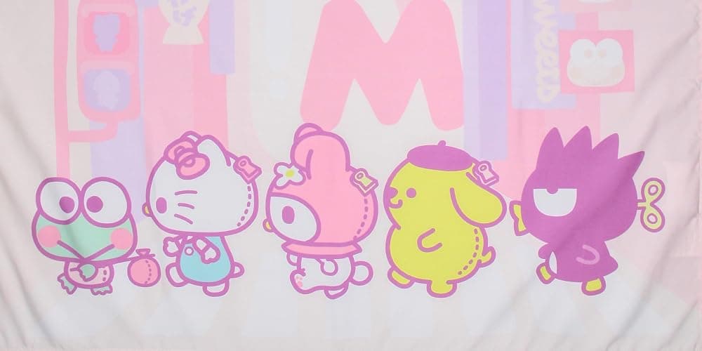 Northwest Sanrio Hello Kitty and Friends Tokyo City Pop Art Tapestry for Bedroom Wall Hanging for Living Room Dorm Home Decor 40"x34" thumbnail 3