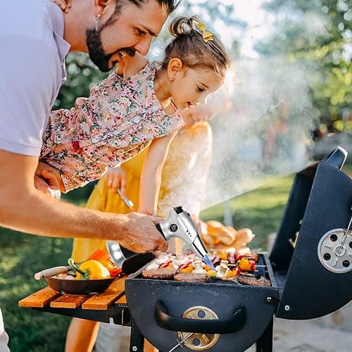 TBTEEK Butane Torch, Kitchen Torch Cooking Torch with Safety Lock & Adjustable Flame for Cooking, BBQ, Baking, Brulee, Creme, DIY Soldering(Butane Not Included) thumbnail 2