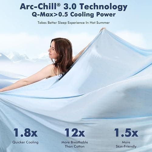 Elegear Cooling Blanket for Hot Sleepers, Double-Sided Arc-Chill® 3.0 Cooling Tech, Q-Max >0.5 Cool to Touch Cooling Blankets, Soft Breathable Summer Blanket for Night Sweats & Hot Flashes, King thumbnail 4
