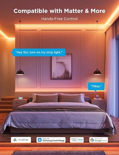 Govee 9.8ft COB LED Strip Light Pro, RGBICW Light with Warm White, WiFi | Work with Alexa, Google Assistant and Matter, Smart Strip Lights, LED Lights for Bedroom, Color Changing thumbnail 7