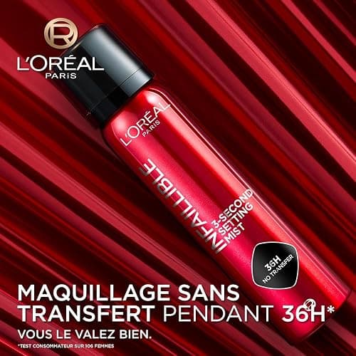 L'Oréal Paris - Spray Fixateur de Maquillage - Waterproof - Sans Transfert - Formule Légère - Non Collant - Résistant à l'Eau - Tenue Jusqu'à 36h - Infaillible - 75 ml - 75 ml thumbnail 2