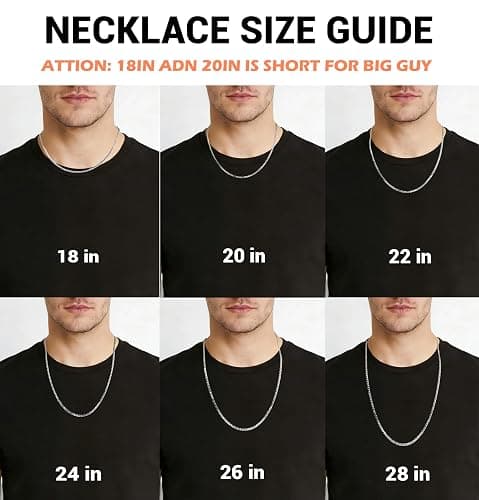 OLARCU 3.5mm/5mm Silver Stainless Steel Cuban Link Chain Necklace Jewelry for Men, 18-26 Inches thumbnail 5