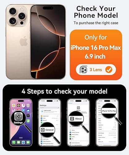 CANSHN Magnetic Compatible with iPhone 16 Pro Max Case, Upgraded [Full Camera Protection] [Compatible with Magsafe] [Translucent Matte] Shockproof Protective Phone Case Cover 6.9 Inch - Hot Pink - iPhone 16 Pro Max (6.9 Inch,3 Lens) - Hot Pink thumbnail 2