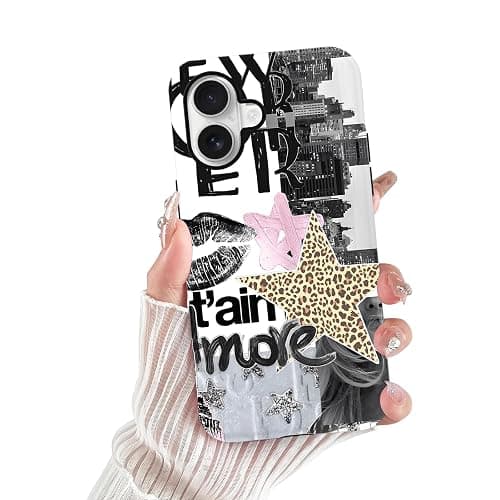 Cinysnt Case Compatible with iPhone 16 6.1'', Star Coquette Collage Aesthetic Art Cool Phone Case, Protective Scratch Resistant Hybrid 2-Layer Hard Shell for Girl Boy Women Men-CZ03 thumbnail 8