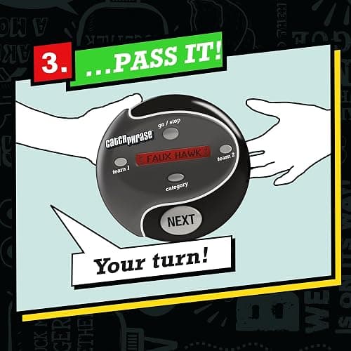 Hasbro Gaming Catch Phrase Electronic Game | Fun Active Handheld Party Games for Adults, Teens, and Kids | 4 or More Players, 2 Teams | Portable Summer Travel Activities | Ages 12+ (Amazon Exclusive) thumbnail 7
