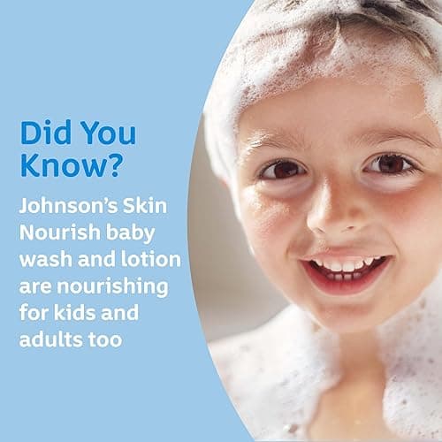 Johnson's Baby Skin Nourishing Moisture Baby Body Wash with Shea & Cocoa Butter, Hypoallergenic & Tear Free Baby Bath Wash, Paraben-, Dye-, Sulfate & Phthalate-Free, 20.3 fl. oz thumbnail 8