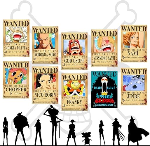 FIDRTH 25PCS Anime [OP] Wanted Posters 30×21cm, New Bounty Edition, Straw Hat Pirates Crew Nika Luffy 3 Billion, Zoro, Sanji, [OP] Anime Gifts(Retro) thumbnail 2