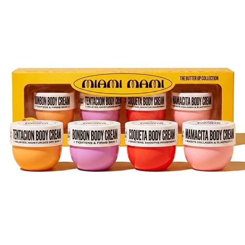 Miami Mami Body Butter For Women Gift Set Variety 4 Pcs Scented Body Cream Kit - Brazilian Bum Cream Perfume Lotion Balm Bundle Set - Skin Care Beauty Gift Set Rio De Janeiro Brazilian Cream - Image 1