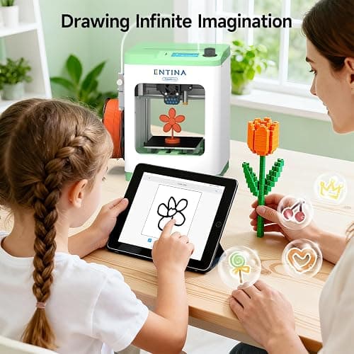 Entina Tina2S 3D Printer with WiFi Cloud Printing, Huge Library, Fully Assembled, Mini 3D Printers for Beginners and Kids with Auto Leveling, High Precision Kids 3D Printer for Home, School and Office thumbnail 7