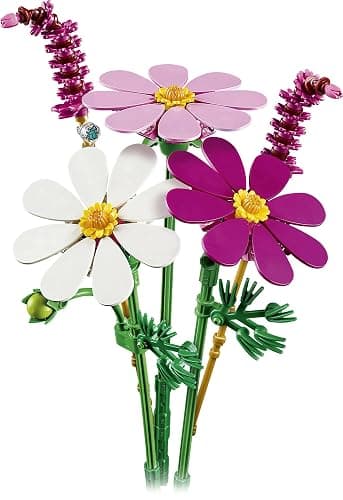 LEGO Botanicals Flores de Cosmos – Ramo de 3 Flores Artificiales de Colores y 2 Plantas Rabo de Gato – Decoración de la Habitación – Regalo de Cumpleaños para Niñas de 9+ Años – 11514 thumbnail 8