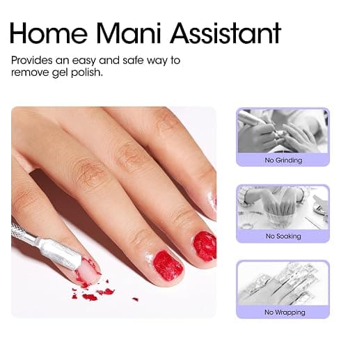 Gellen Gel Polish Remover Kit - Gel Nail Polish Remover with Latex Tape Peel Off Liquid and Manicure Tools, Quick & Easy Gel Polish Remover in 2-5 minutes, No Damage to Nails thumbnail 6