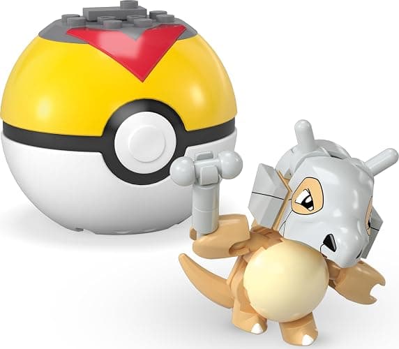 MEGA Pokémon Building Toys Set Squirtle & Cubone with 45 Pieces, 2 Poseable Characters and Poké Ball, 2 Inches Tall, for Kids thumbnail 6