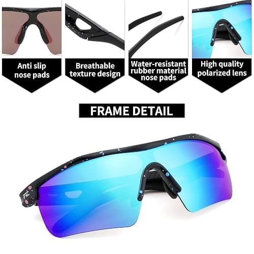 FEISEDY Kids Teens Baseball Polarized Sunglasses Sports TR90 Frame Boys Girls Cycling B2454 thumbnail 3