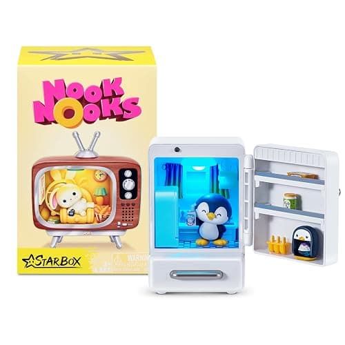 STARBOX Nook Nooks Series 1 Blind Box Collectible Mini Collectible Animal Figurines with Themed Scenes and Surprise Accessories, Toy for Ages 3+. - Image 1