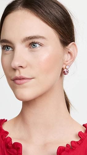 Jennifer Behr Women's gold-plated-brass Myrla Earrings, Rose Opal, Pink, One Size thumbnail 3