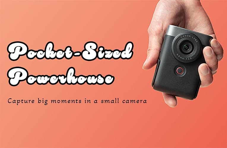 Canon PowerShot V10 Camera, Content Creator Compact Vlogging Camera, Fixed 19mm Wide-Angle Lens, 4K Video, Face Detection, Built-in Microphone, Live Streaming, Built-in Stand, Black thumbnail 4