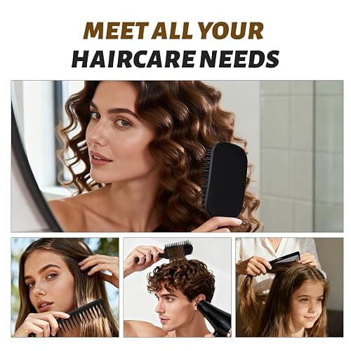 Balon Hair Brush for Women and Men, 4Pcs Paddle Brush Detangling Brush Hair Comb Set for Long Thick Thin Curly Hair, Hairbrush Great On Wet or Dry, No More Tangle thumbnail 7