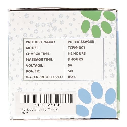 Tilcare Handheld Pet Massager for Dogs and Cats Electric Cat and Dog Massage Tool - Head and Back Scratcher for Relieving Tension, Tight Muscles and Stiffness with Four Rotating Massage Heads thumbnail 9