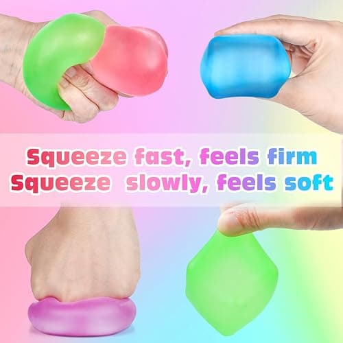 4 Pack Stress Cube, Slow Rising Ice Cube Stress Balls for Adults Kids, Sensory Fidget Toy for Anxiety Relief, Square Shape Squishy Balls for Classroom Prizes, Nice Cube Squishy for Party Favors thumbnail 5