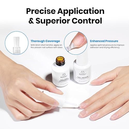 Beetles Nail Dehydrator and Primer Kit 2Pcs 20ml with Manicure Tools | Large Capacity Acid Free HEMA Free Nail Prep Kit for Gel Polish and Acrylic Nails with Strong Bond thumbnail 5