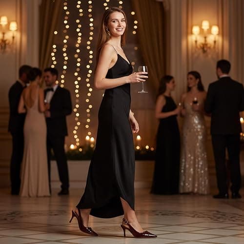 rsxses Women's Slingback Kitten Heels Bow Pointed Closed Toe Stilettos Pumps Low Heel Wedding Dress Party Shoes thumbnail 5